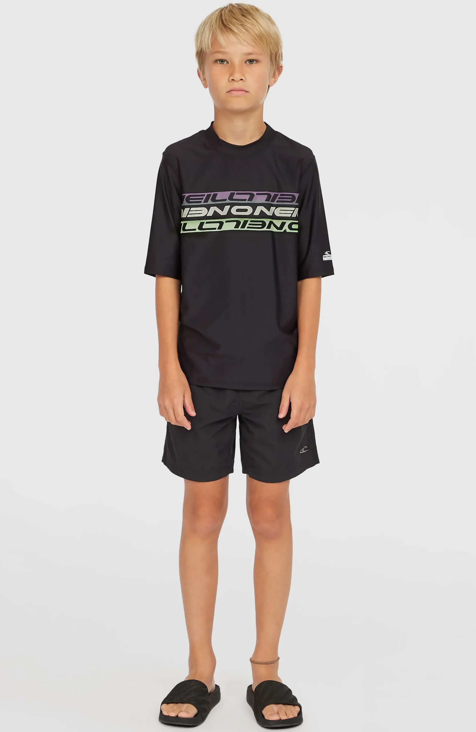Enfant O'Neill Maillots De Bain|Protection Anti-Uv-EnfantsLycra à manches courtes| Noire
