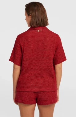Femme O'Neill Chemises & Blouses|Protection Anti-Uv-FemmesChemise crochet O'Riginals| Rouge