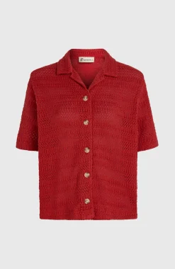 Femme O'Neill Chemises & Blouses|Protection Anti-Uv-FemmesChemise crochet O'Riginals| Rouge