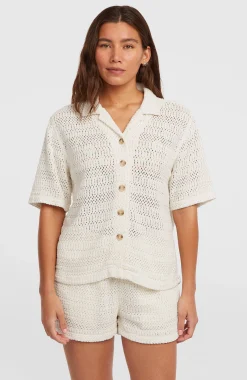 Femme O'Neill Chemises & Blouses|Protection Anti-Uv-FemmesChemise crochet O'Riginals| Blanc