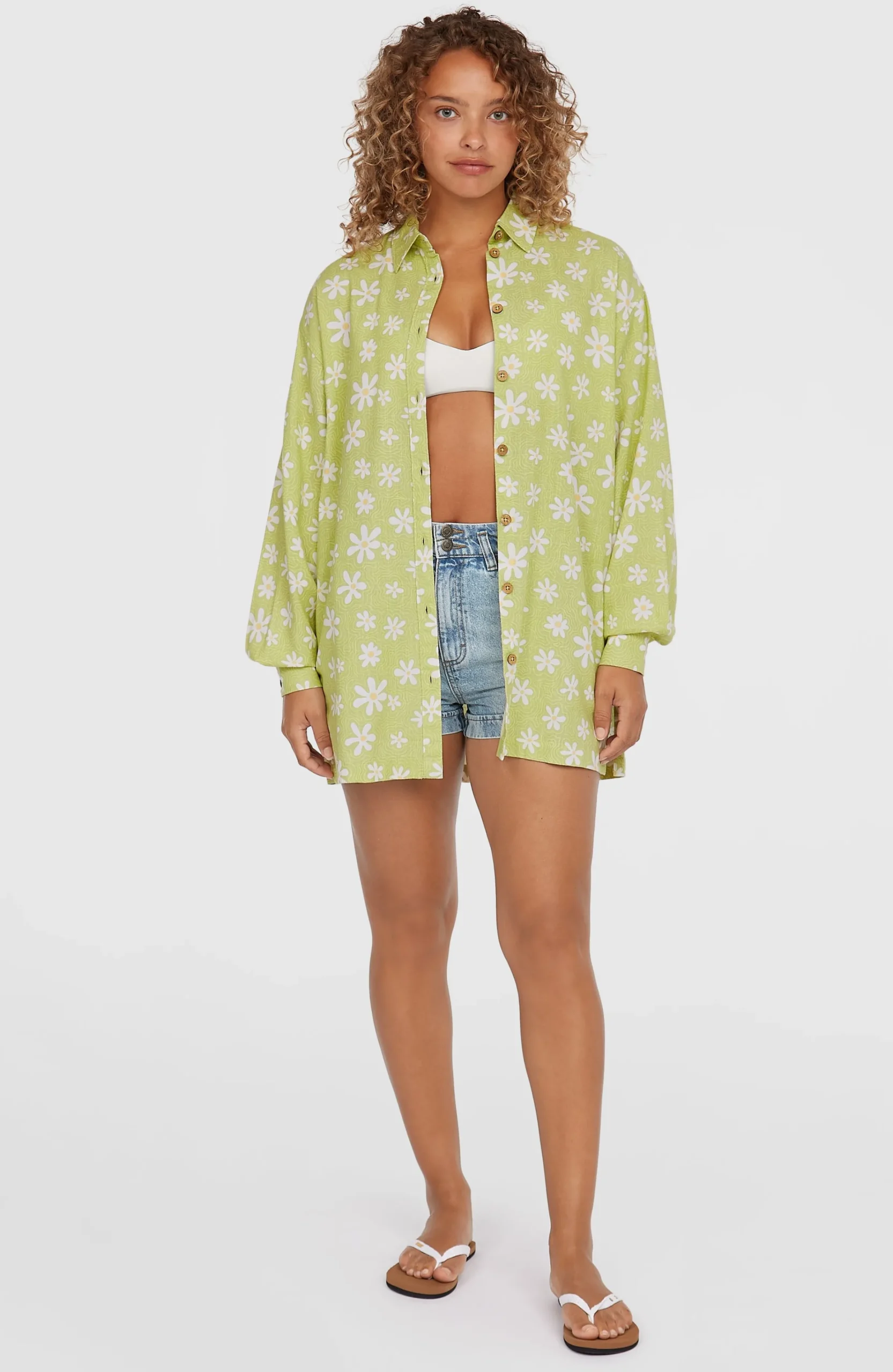 Femme O'Neill Chemises & Blouses|Protection Anti-Uv-FemmesChemise longue Beach Vintage| Vert