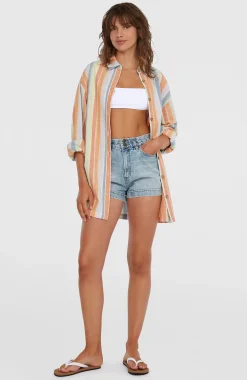 Femme O'Neill Chemises & Blouses|Protection Anti-Uv-FemmesChemise longue Beach Vintage| Jaune