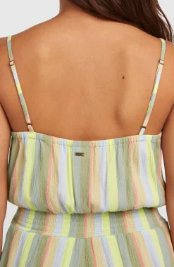 Femme O'Neill Robes, Combinaisons Et Jupes|Protection Anti-Uv-FemmesCombishort boutonnée à fines bretelles| Jaune