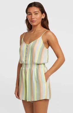 Femme O'Neill Robes, Combinaisons Et Jupes|Protection Anti-Uv-FemmesCombishort boutonnée à fines bretelles| Jaune
