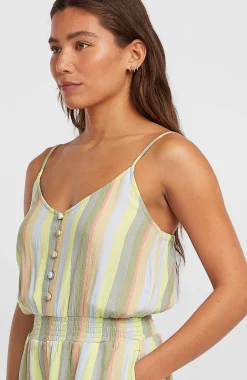 Femme O'Neill Robes, Combinaisons Et Jupes|Protection Anti-Uv-FemmesCombishort boutonnée à fines bretelles| Jaune
