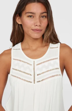 Femme O'Neill T-Shirts Et Tops|Protection Anti-Uv-FemmesDébardeur à broderie Essentials Tokeena| Blanc