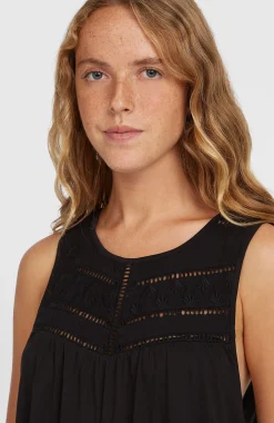 Femme O'Neill T-Shirts Et Tops|Protection Anti-Uv-FemmesDébardeur à broderie Essentials Tokeena| Noire