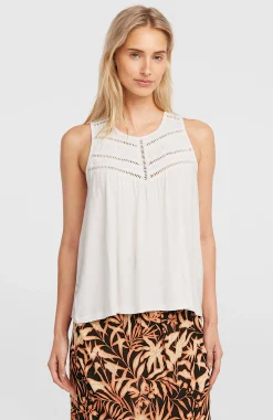 Femme O'Neill T-Shirts Et Tops|Protection Anti-Uv-FemmesDébardeur à broderie Essentials Tokeena| Blanc