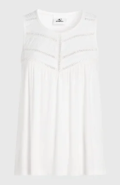 Femme O'Neill T-Shirts Et Tops|Protection Anti-Uv-FemmesDébardeur à broderie Essentials Tokeena| Blanc