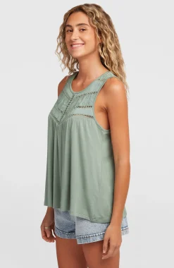 Femme O'Neill T-Shirts Et Tops|Protection Anti-Uv-FemmesDébardeur à broderie Essentials Tokeena| Vert