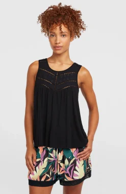 Femme O'Neill T-Shirts Et Tops|Protection Anti-Uv-FemmesDébardeur à broderie Essentials Tokeena| Noire
