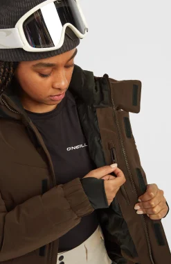 Femme O'Neill Vestes De Ski|Vestes De Snowboard-FemmesDoudoune de ski FWC'Cruz Hybrid| Brun
