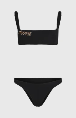 Femme O'Neill Bikinis|Ensembles De Bikinis-FemmesEnsemble de bikinis à broderie Bundoran Flamenco| Noire