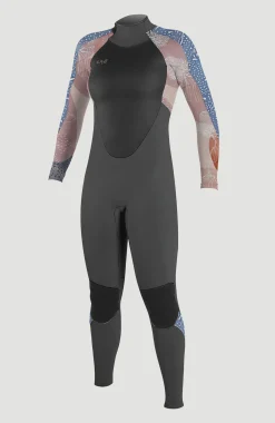 Femme O'Neill Combinaisons|Protection Anti-Uv-FemmesEpic 4/3mm Back Zip Full Wetsuit| Gris