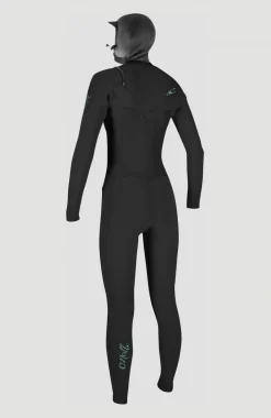 Femme O'Neill Combinaisons|Protection Anti-Uv-FemmesEpic 6/5/4mm Chest Zip Full Wetsuit with Hood| Noire