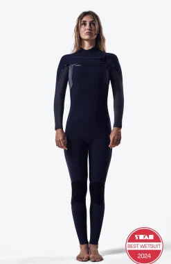Femme O'Neill Combinaisons|Protection Anti-Uv-FemmesHyperfreak Fire 4/3mm Chest Zip Full Wetsuit| Bleu