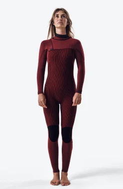 Femme O'Neill Combinaisons|Protection Anti-Uv-FemmesHyperfreak Fire 4/3mm Chest Zip Full Wetsuit| Bleu