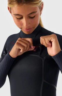 Femme O'Neill Combinaisons|Protection Anti-Uv-FemmesHyperfreak Fire 4/3mm+ Chest Zip Full Wetsuit| Noire