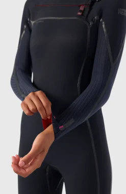 Femme O'Neill Combinaisons|Protection Anti-Uv-FemmesHyperfreak Fire 4/3mm+ Chest Zip Full Wetsuit| Noire