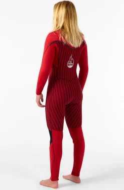 Femme O'Neill Combinaisons|Protection Anti-Uv-FemmesHyperfreak Fire 4/3mm+ Chest Zip Full Wetsuit| Noire