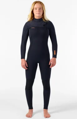 Femme O'Neill Combinaisons|Protection Anti-Uv-FemmesHyperfreak Plus 5/4mm Chest Zip Full Wetsuit| Noire