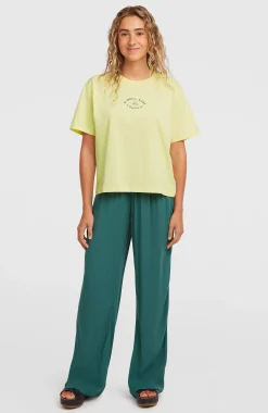Femme O'Neill Pantalons & Shorts|Protection Anti-Uv-FemmesPantalon Johnny Smocked Waist| Vert