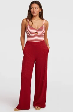 Femme O'Neill Pantalons & Shorts|Protection Anti-Uv-FemmesPantalon O'Riginals Wide-Leg| Rouge