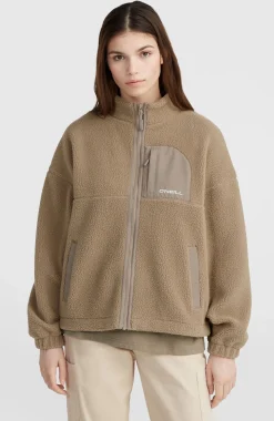 Femme O'Neill Polaires|Protection Anti-Uv-FemmesPolaire à poils longs et zip intégral| Brun