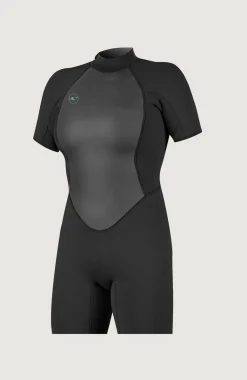 Femme O'Neill Combinaisons|Protection Anti-Uv-FemmesReactor-2 2mm Back Zip Shortsleeve Spring Wetsuit| Noire