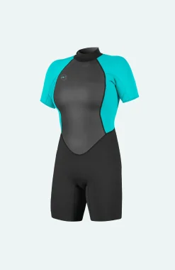 Femme O'Neill Combinaisons|Protection Anti-Uv-FemmesReactor-2 2mm Back Zip Shortsleeve Spring Wetsuit| Noire