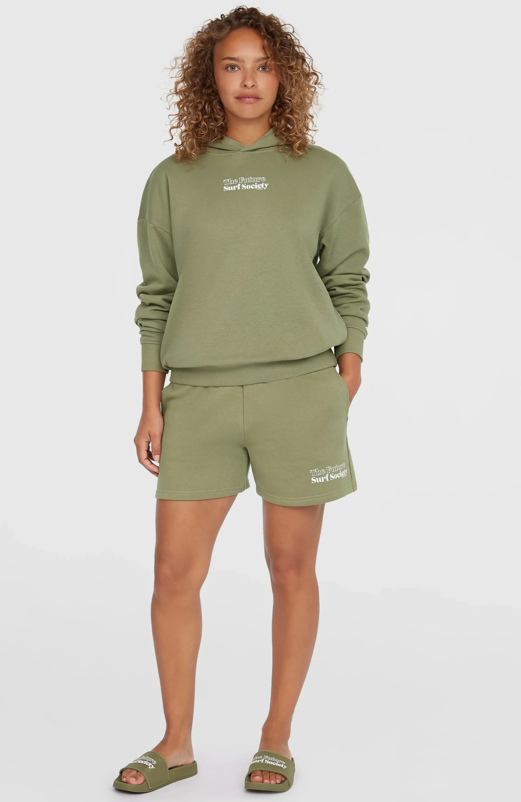 Femme O'Neill Sweats & Pulls|Protection Anti-Uv-FemmesSweat à capuche Future Surf Society| Vert