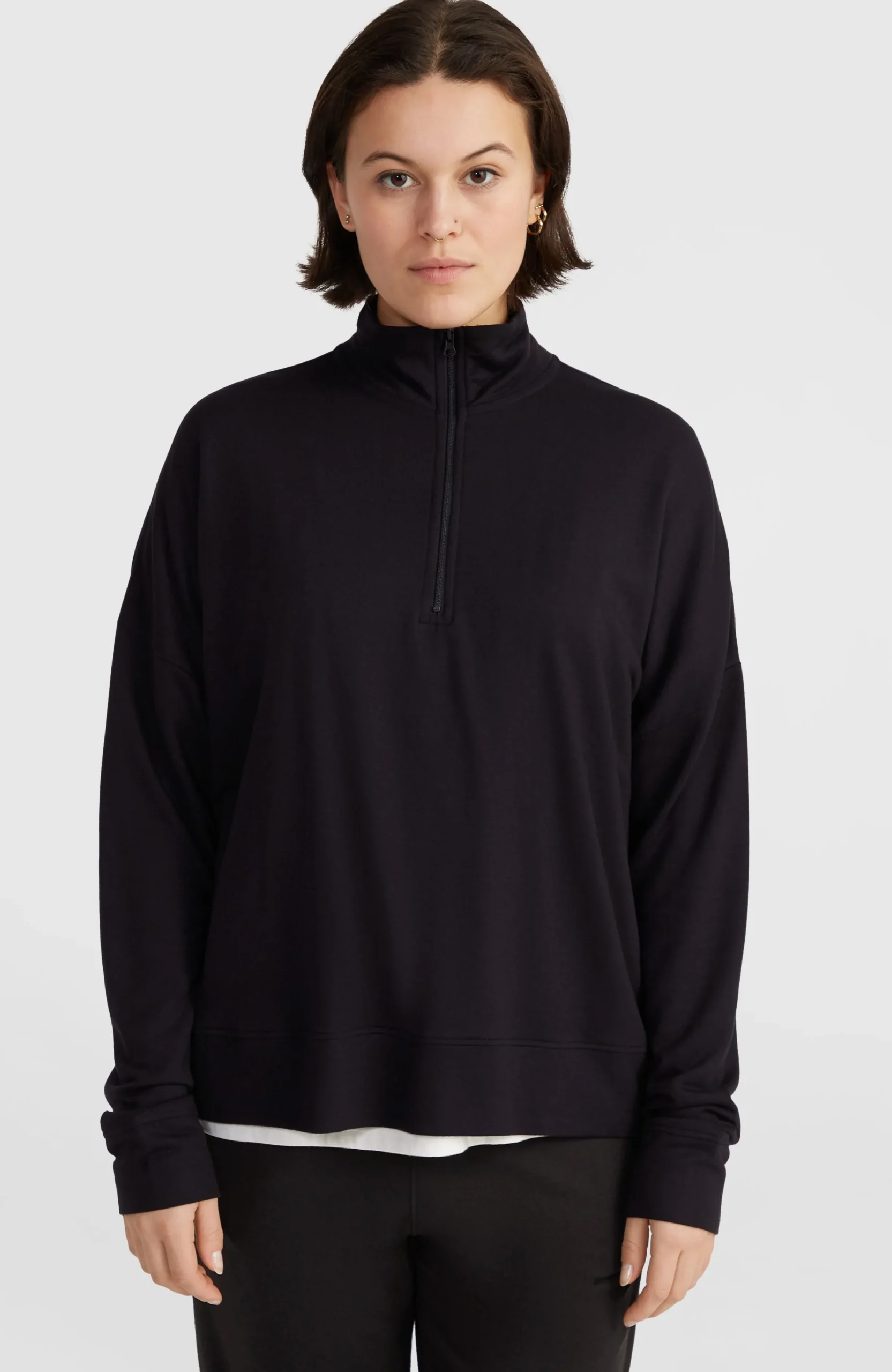 Femme O'Neill Sweats & Pulls|Protection Anti-Uv-FemmesSweatshirt à col demi-zip| Noire