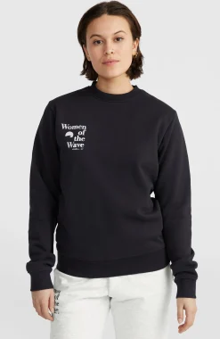 Femme O'Neill Sweats & Pulls|Protection Anti-Uv-FemmesSweatshirt à col rond Women of the Wave| Noire