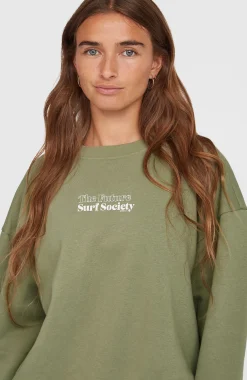 Femme O'Neill Sweats & Pulls|Protection Anti-Uv-FemmesSweatshirt Future Surf Crew| Vert