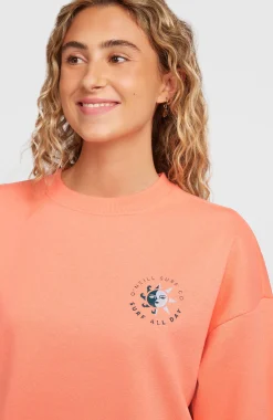 Femme O'Neill Sweats & Pulls|Protection Anti-Uv-FemmesSweatshirt Summer Must-Have Crewneck| Orange