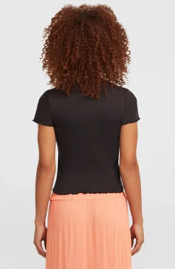 Femme O'Neill T-Shirts Et Tops|Protection Anti-Uv-FemmesT-shirt côtelé | Noire