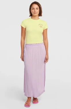 Femme O'Neill T-Shirts Et Tops|Protection Anti-Uv-FemmesT-shirt côtelé | Jaune