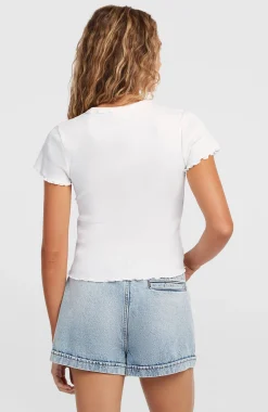 Femme O'Neill T-Shirts Et Tops|Protection Anti-Uv-FemmesT-shirt côtelé | Blanc