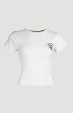 Femme O'Neill T-Shirts Et Tops|Protection Anti-Uv-FemmesT-shirt côtelé | Blanc