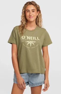 Femme O'Neill T-Shirts Et Tops|Protection Anti-Uv-FemmesT-shirt Front Print| Vert