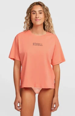 Femme O'Neill T-Shirts Et Tops|Protection Anti-Uv-FemmesT-shirt Boxy Back-Print| Orange
