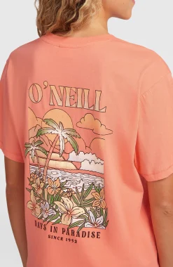 Femme O'Neill T-Shirts Et Tops|Protection Anti-Uv-FemmesT-shirt Boxy Back-Print| Orange