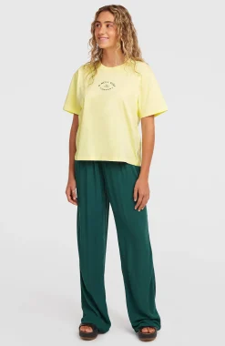 Femme O'Neill T-Shirts Et Tops|Protection Anti-Uv-FemmesT-shirt Boxy Back-Print| Jaune