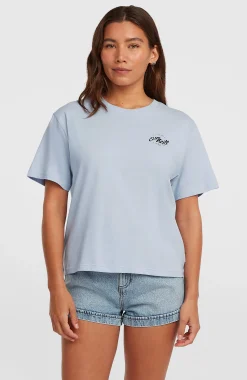 Femme O'Neill T-Shirts Et Tops|Protection Anti-Uv-FemmesT-shirt Boxy Back-Print| Bleu