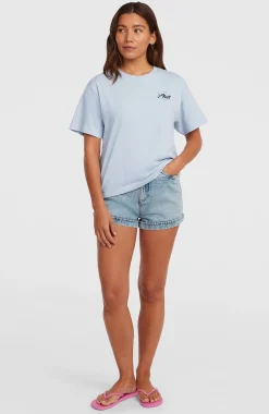 Femme O'Neill T-Shirts Et Tops|Protection Anti-Uv-FemmesT-shirt Boxy Back-Print| Bleu