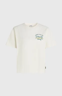 Femme O'Neill T-Shirts Et Tops|Protection Anti-Uv-FemmesT-shirt Boxy Back-Print| Blanc