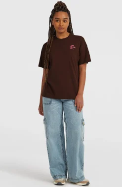 Femme O'Neill T-Shirts Et Tops|Protection Anti-Uv-FemmesT-shirt O'Riginals Back-Print| Brun