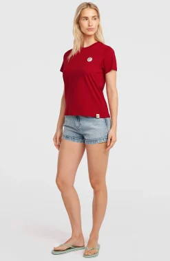 Femme O'Neill T-Shirts Et Tops|Protection Anti-Uv-FemmesT-shirt O'Riginals Badge| Rouge
