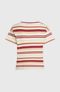 Femme O'Neill T-Shirts Et Tops|Protection Anti-Uv-FemmesT-shirt O'Riginals Boxy Stripe| Beige