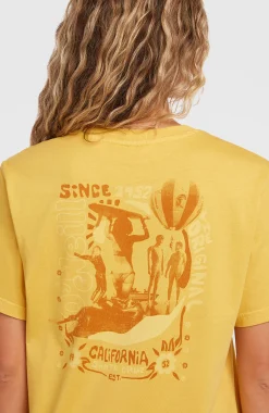 Femme O'Neill T-Shirts Et Tops|Protection Anti-Uv-FemmesT-shirt O'Riginals Vintage Graphic| Jaune